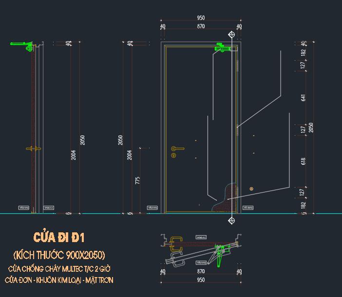 Bản vẽ cửa chống cháy mới nhất hiện nay